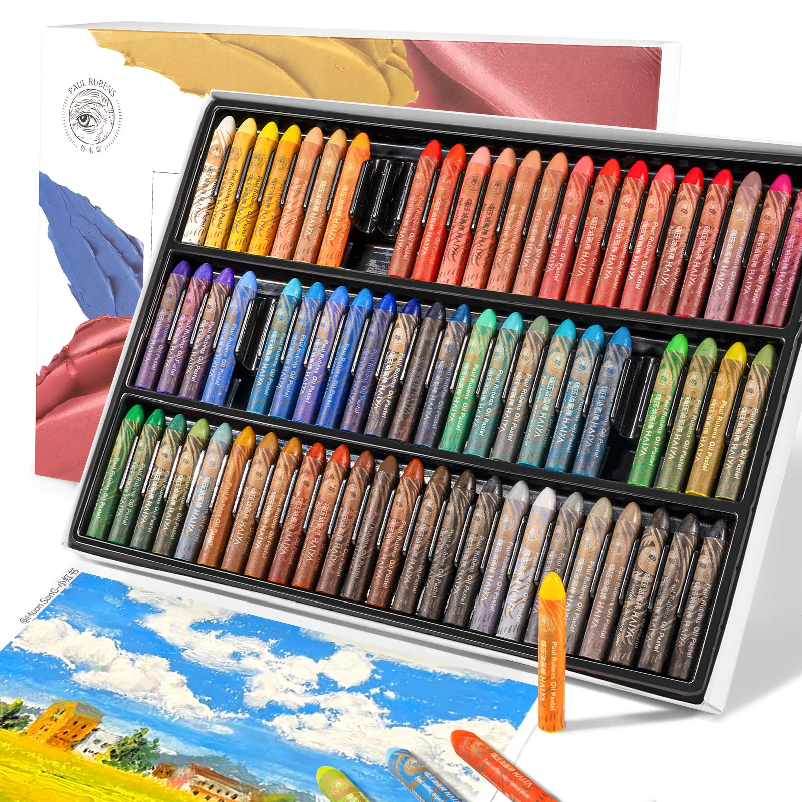 Paul Rubens 60 Colors Oil Pastel for artist Student Graffiti Soft Pastel  Painting Drawing Pen Art Supplies