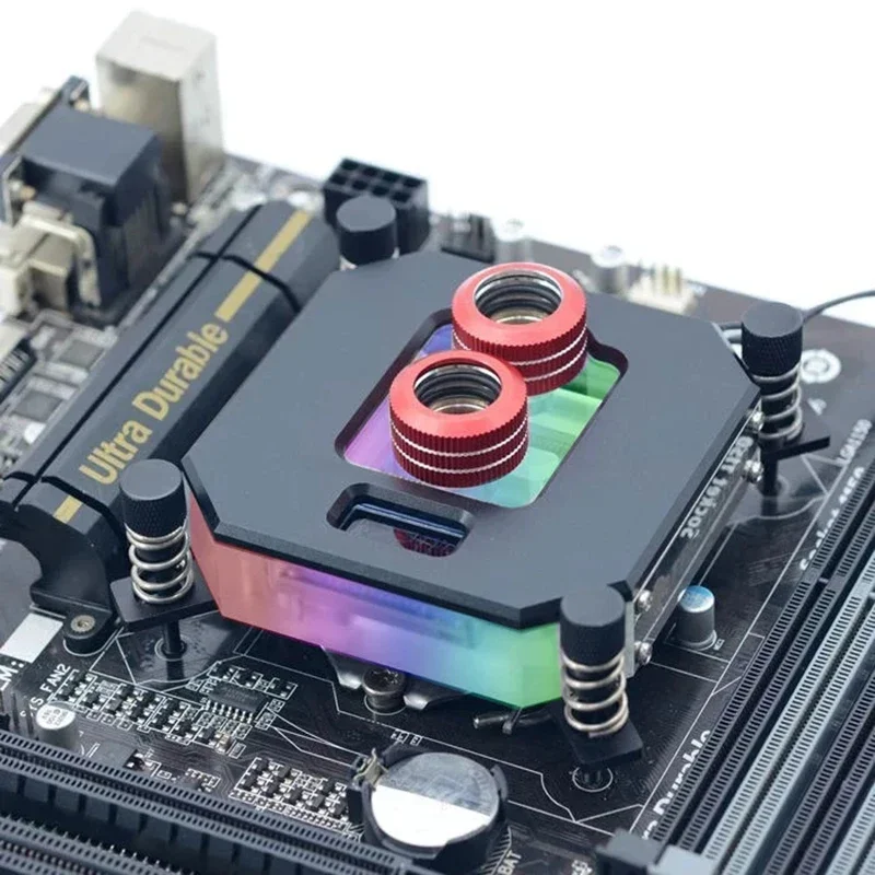 Zemod Cpu Block 2023 Display de Temperatura Lcd Tela va para Intel 1700 115x 2011 1366 775 2066 5v 12v Placa-mãe Aura Sync - Imagem 3
