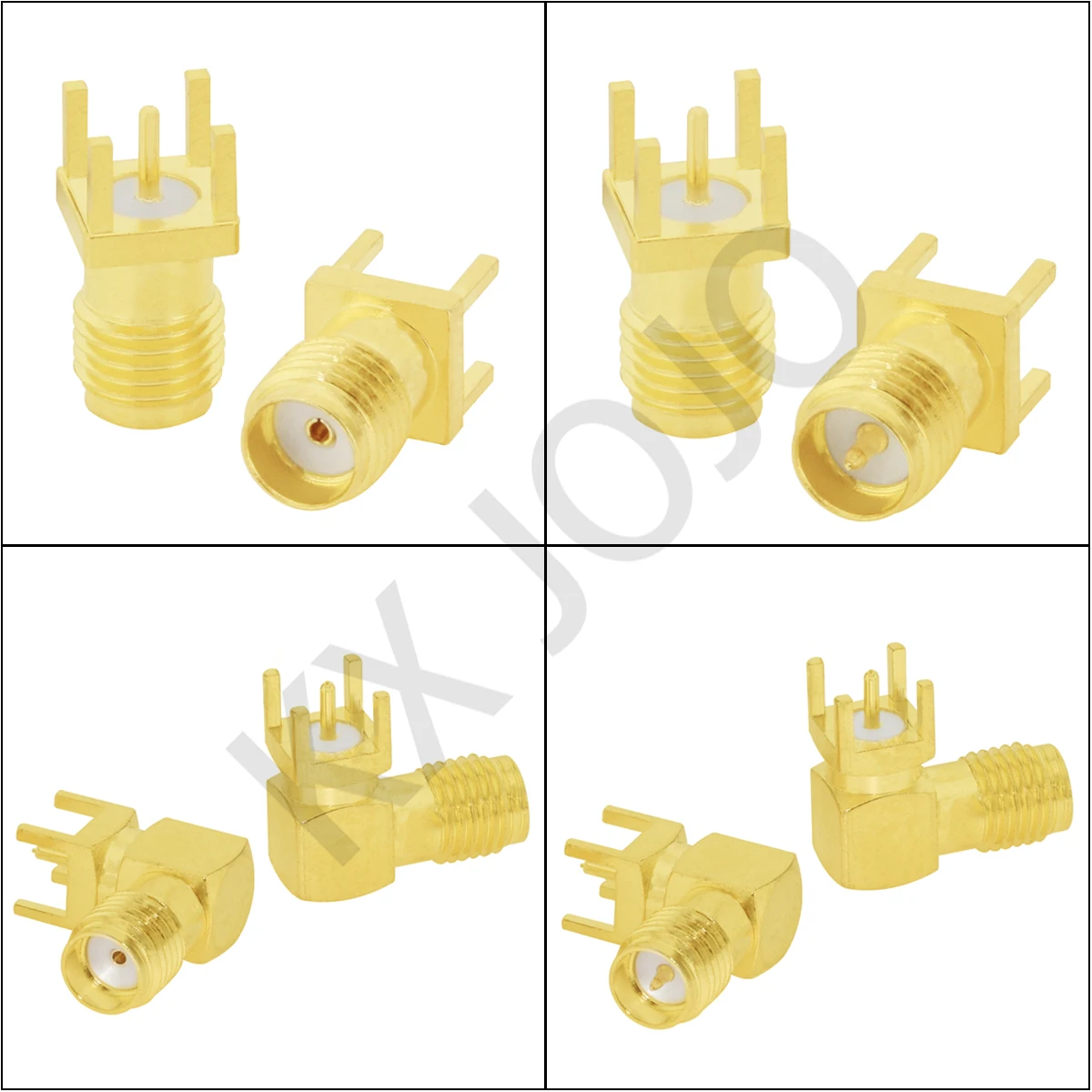 SMA Female Connector SMA-KE PCB Mount Edge Plug Straight/Right Angle Solder Adapter Connector eoth 20pcs rg316 coaxial cable sma female socket pcb solder pigtail jack plug wire connector for wifi wireless router gps gprs