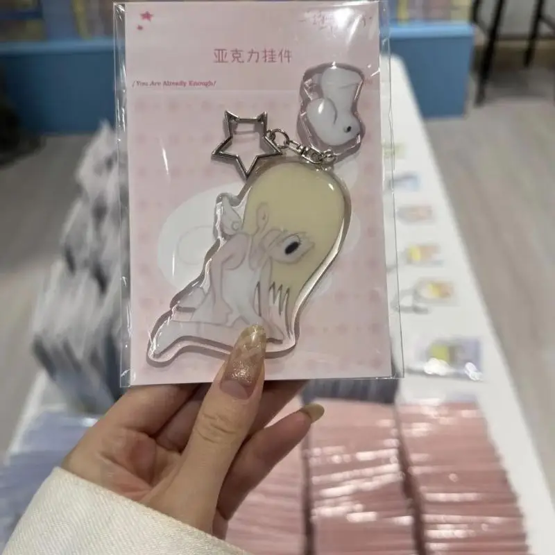 INS Damen Engel Mädchen Stern Acryl Schlüsselanhänger Set Niedliche Cartoon-Figur Taschenanhänger Schlüsselketten Japanischer Schmuck