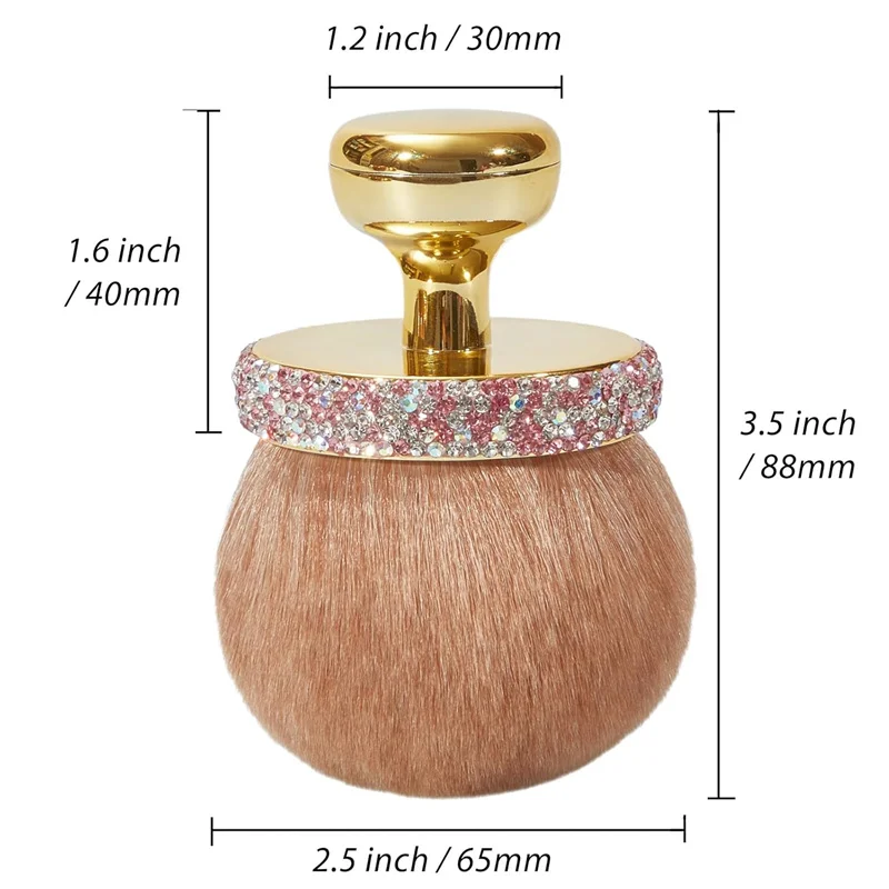 Extra Großer Körper-Make-up-Pinsel Für Selbstbräuner – 90 Mm Breiter Ovaler Kabuki-Pinsel