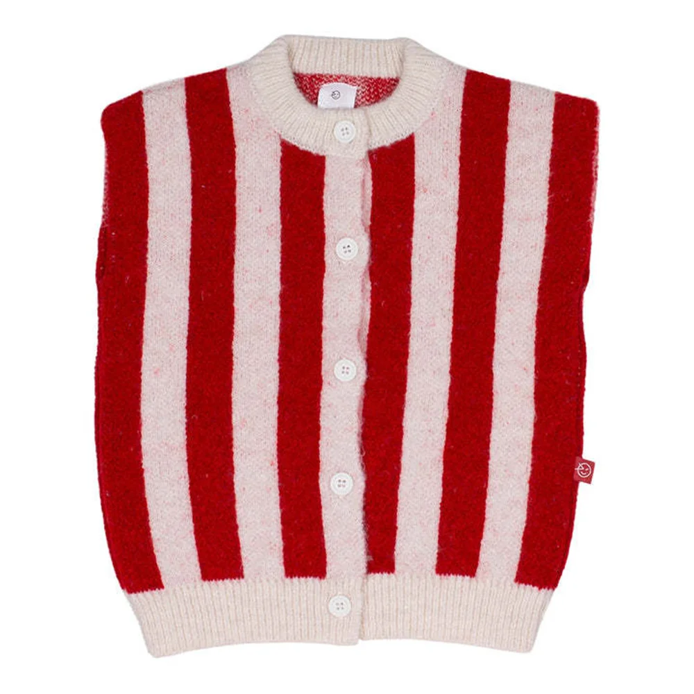 AW24 Kids Cardigan for Girl Boy Knitted Vest wyn Striped autumn winter Child Knit Sweaters Vest Pullover outfit Clothes