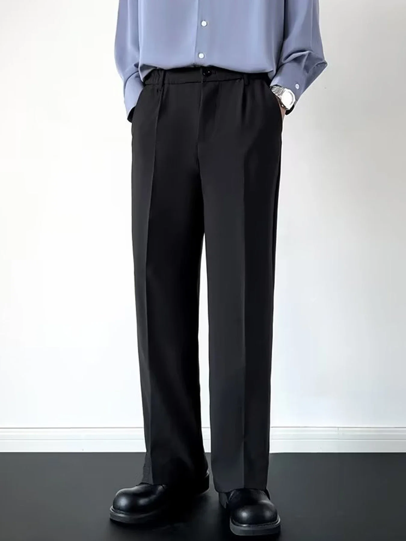 

INS light mature men's wide version vertical tube trousers