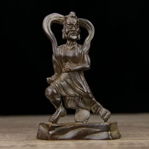 Campagna, Statue In Bronzo Viola Di Divinità Marziali, Buddha, Statue Di Guerrieri, Statue Di Guerrieri, Casa D