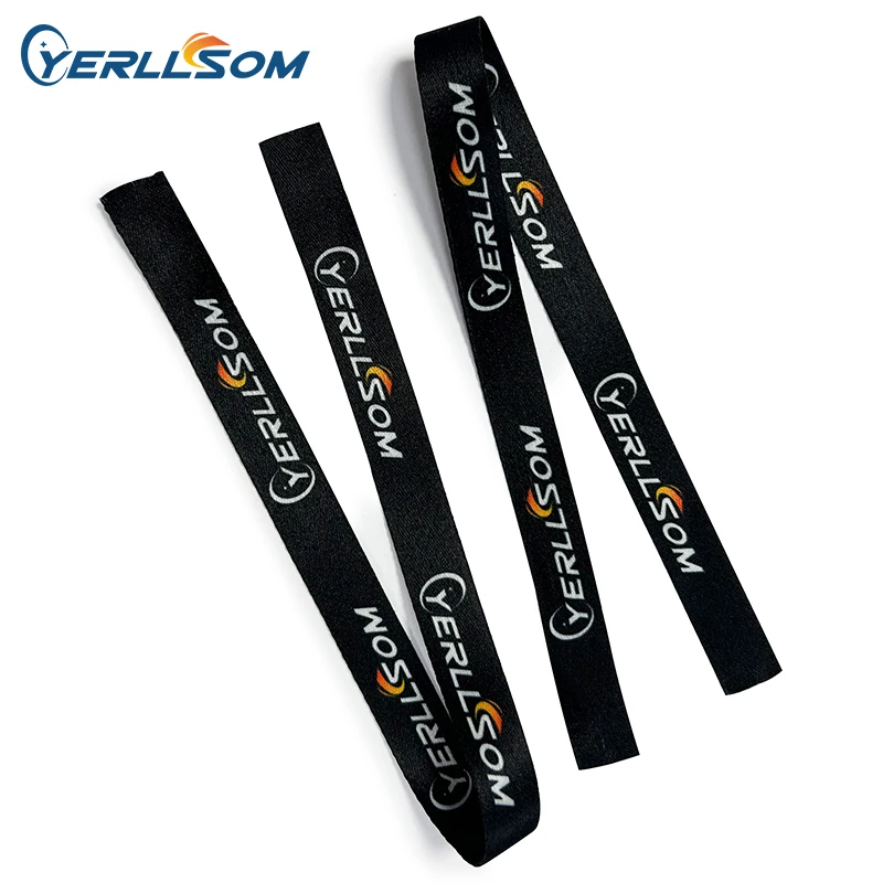 YERLLSOM 저렴한 맞춤형 로고 인쇄 폴리에스터 우븐 손목 밴드, 축제 이벤트 디자인 로고, 파티용 맞춤형 손목 밴드, 묶음당 100 개