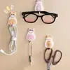 Creative Cute Cartoon Animal Cat Self-adhesive Hooks for Clothes Hat Scarf Key Holders Rack Home Decoration Wall Shlef Hanger 3
