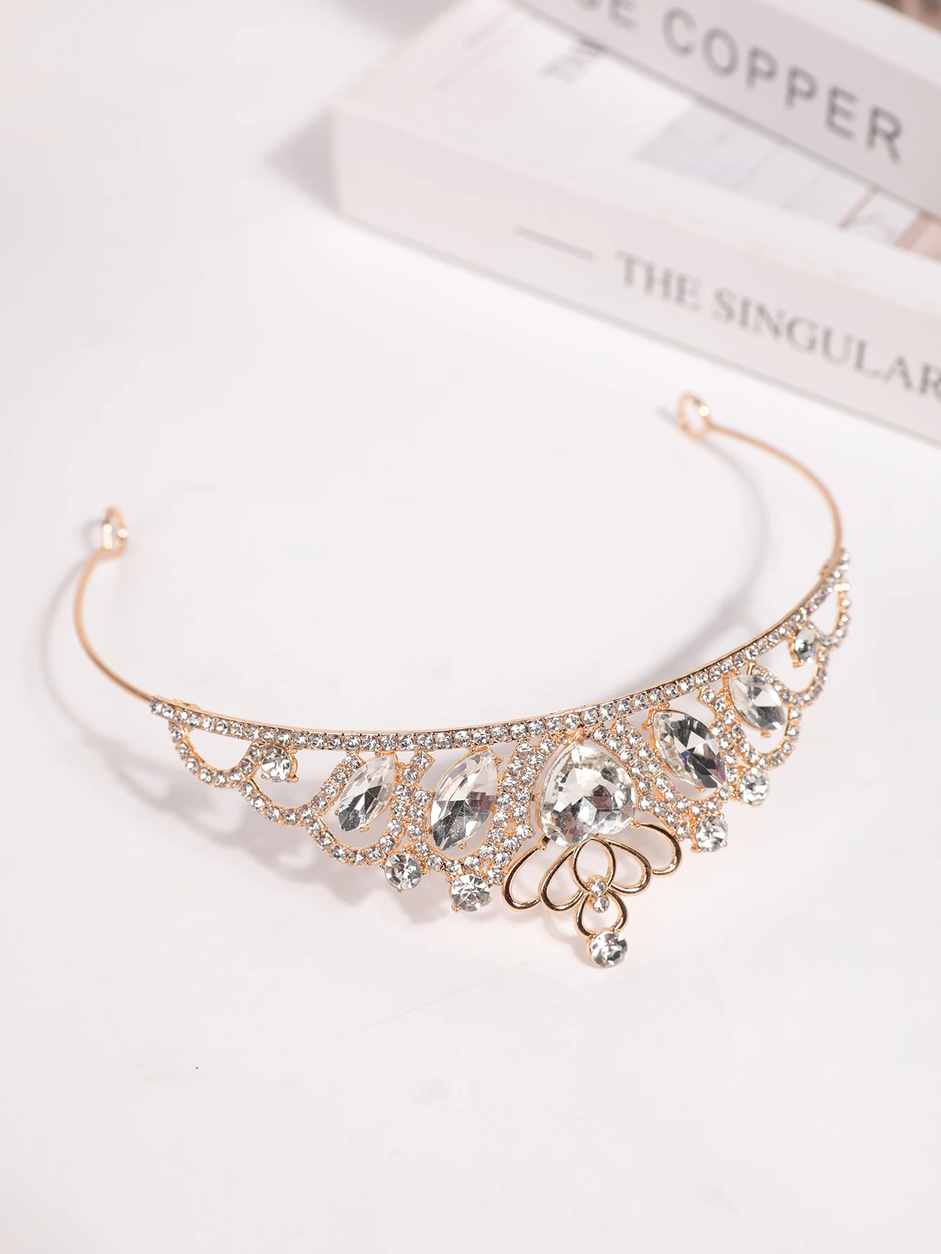 1 Stück Kopfschmuck, Strass-Krone aus Legierung, Braut-Prinzessinnenkrone, Hochzeitszubehör, Krone, Haar-Accessoire, Kuchendekoration, Krone – Detail 20