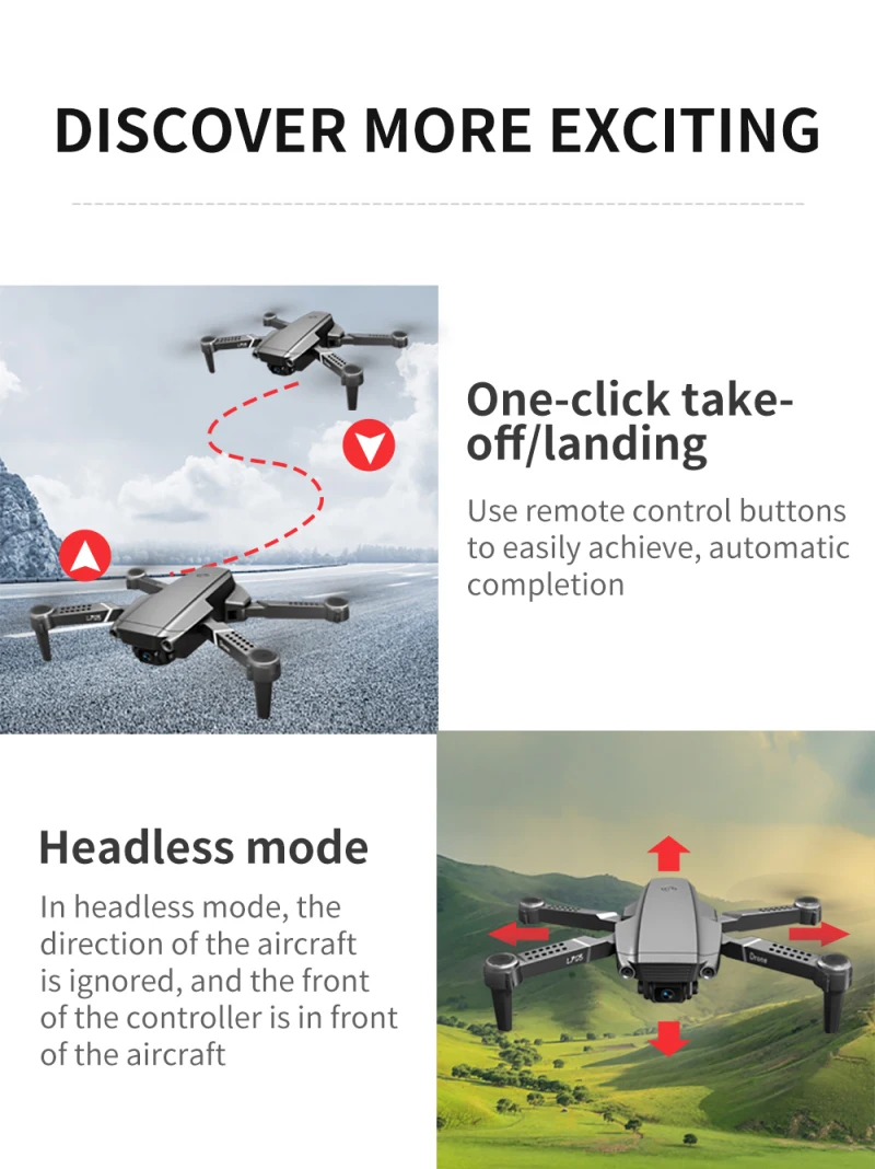 L705 Mini Drone, discover more exciting one-click take-offjlanding 