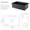 33" Black Stainless Steel Drop In Kitchen Sink with Workstation Quiet Operation Easy Clean Complete Set 5