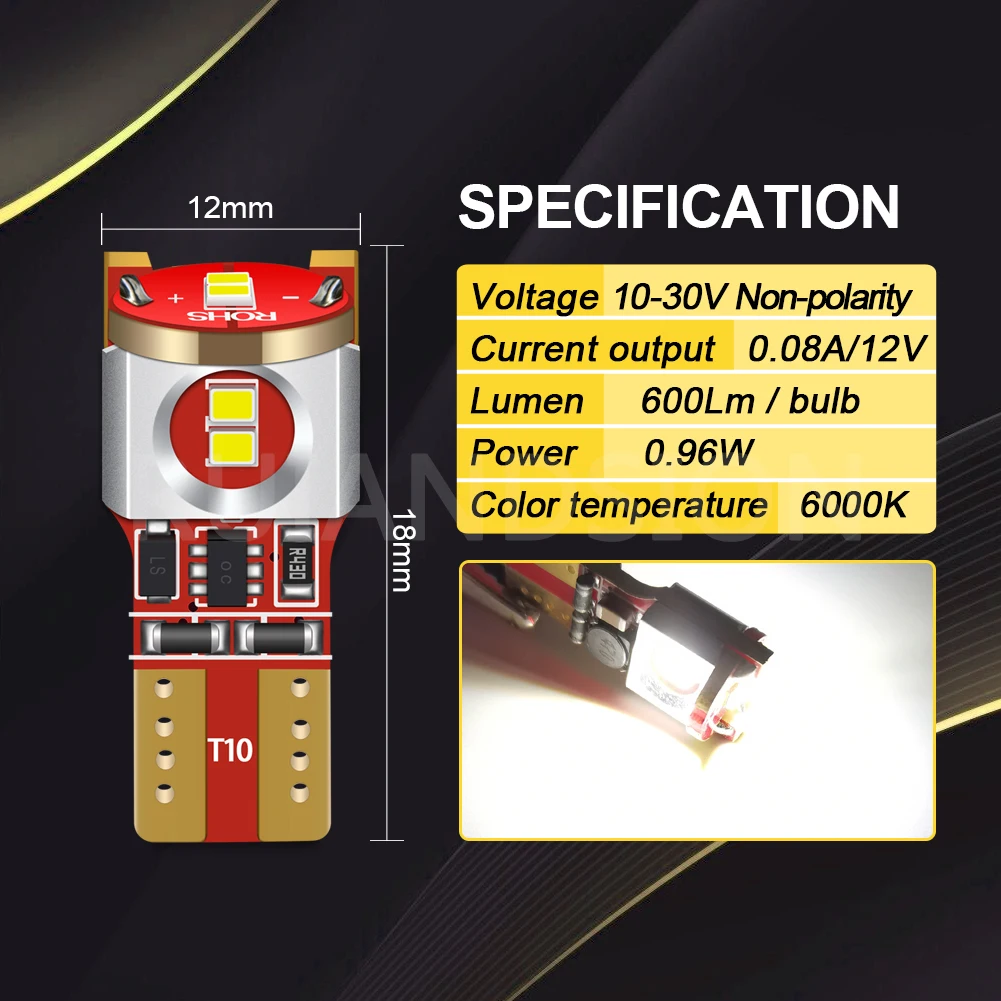 Рисунок 4 - Светодиодные лампы W5W T10 Canbus