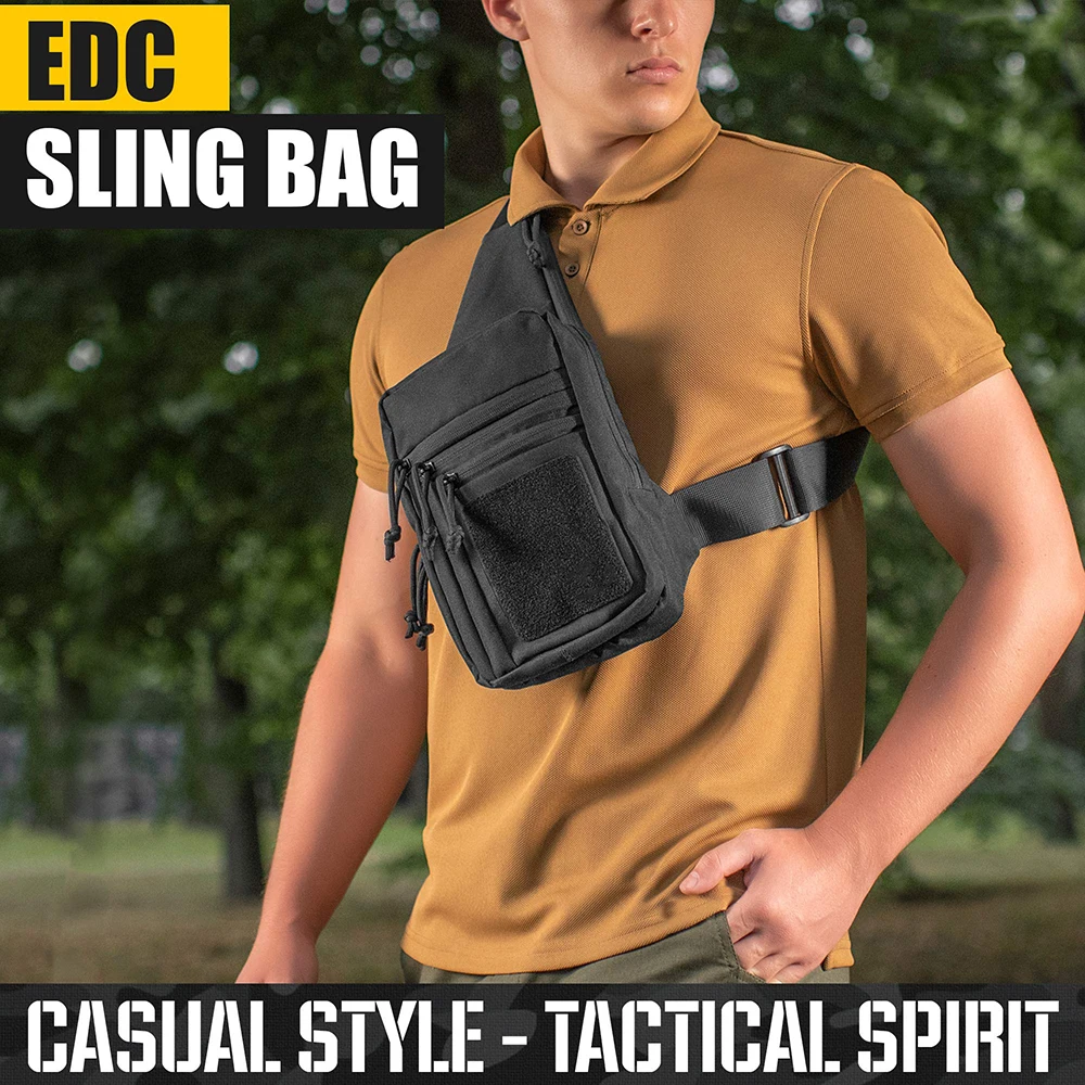 Tactical Concealed Carry Gun Bag Military Shoulder Sling for Handgun Holster Shoulder Chest Pouch for Left Right Hunting Outdoor