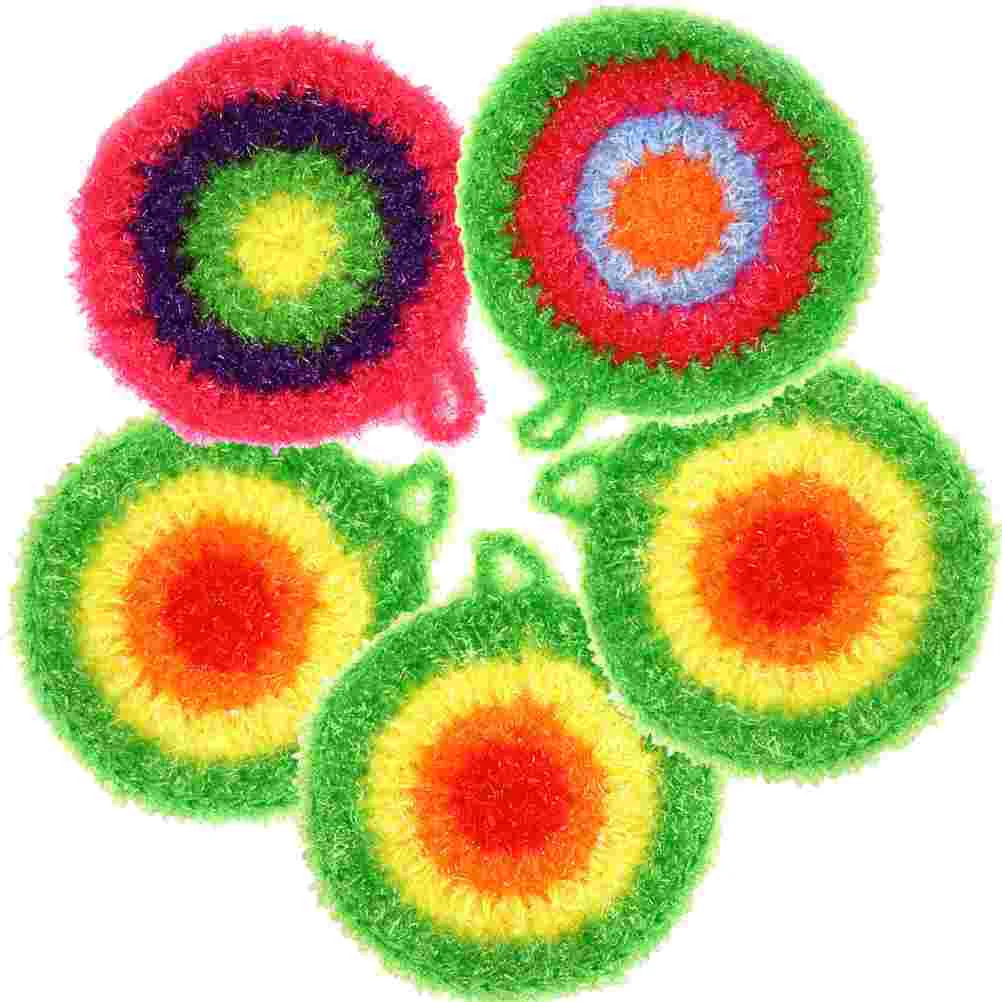 

5 Pcs Water Absorbing Towels Tableware Dish Clean Supple Polyester Wet It Swedish Dishcloths