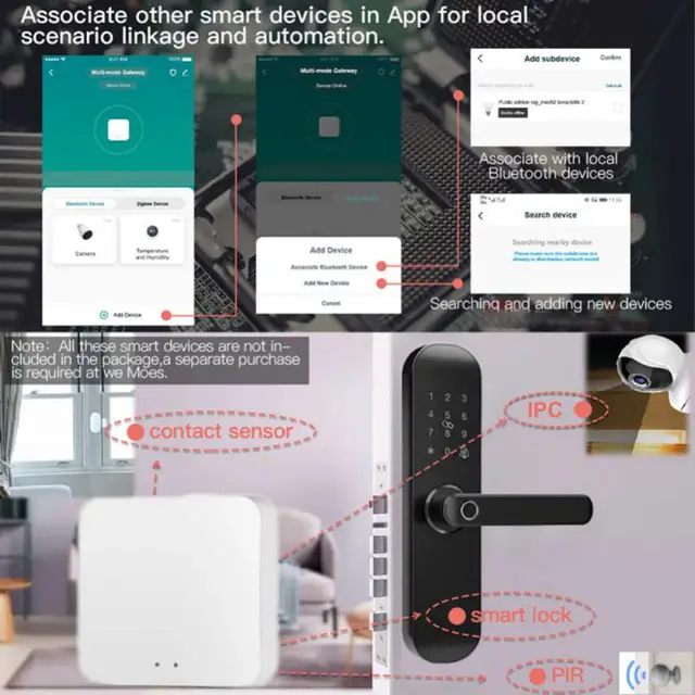 Tuya Multi-Mode Wireless Gateway ZigBee 3.0 Smart Gateway Smart Life APP Remote Control Works With Alexa Home 4