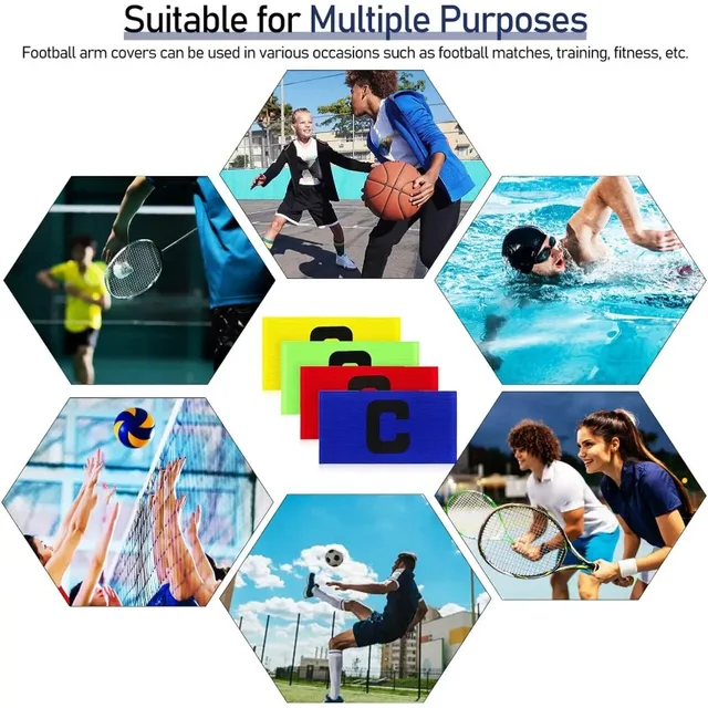 Football Armband Portable Sports Armbands Armband Adjustable Elastic Captains Bands Soccer Captain Group Competition Gift 3