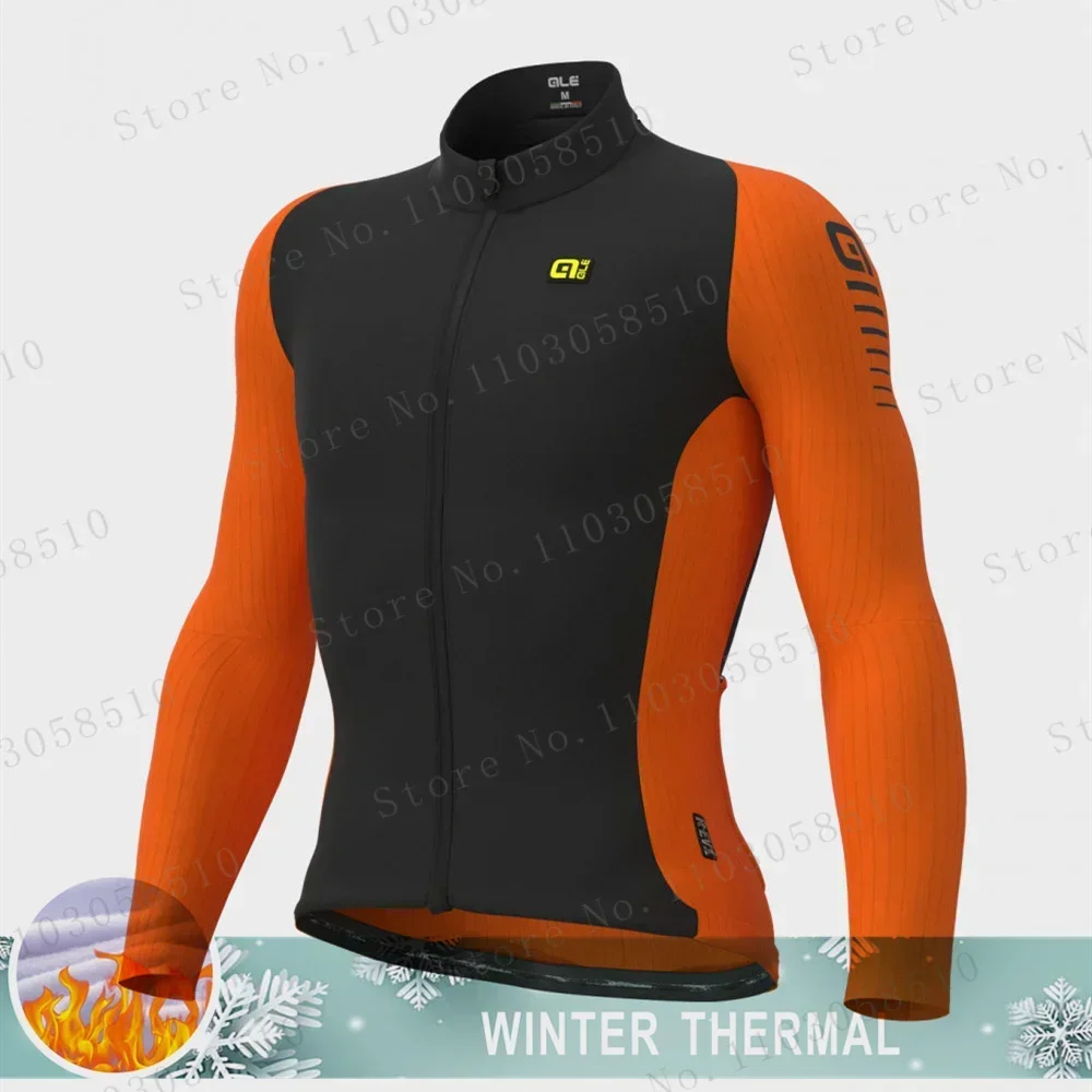 thumbnail image 1 of AIE Chaqueta de ciclismo de invierno para hombre, de manga larga, polar, resistente a la intemperie, cortavientos, ropa deportiva para exteriores para bicicleta de montaña, abrigo cálido, 1 of 5
