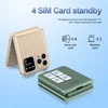 Original SERVO Flip 6 Mobile Phone 4SIM Card Standby GSM Network Magic Voice Call Recording Torch Fold Cellphone Free Phone Case 2