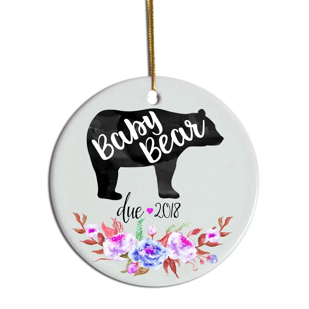 

3 inch Round Circle Custom Sublimation Blank Ceramic Christmas Ornaments Flat Christmas Ornament