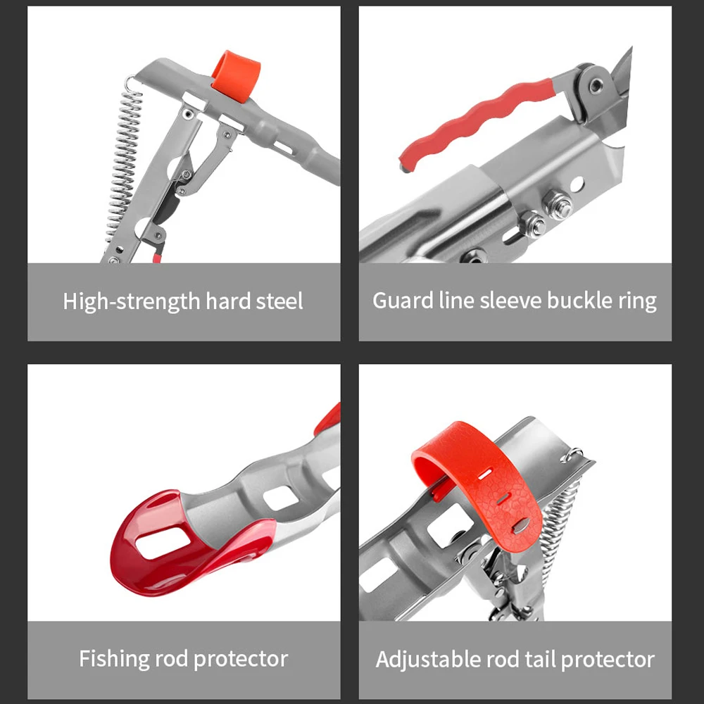 Automatic Rod Stainless Steel Double Single Spring Foldable Angle Bracket Pole Holder Lifting Device For Fishing_voghion.com