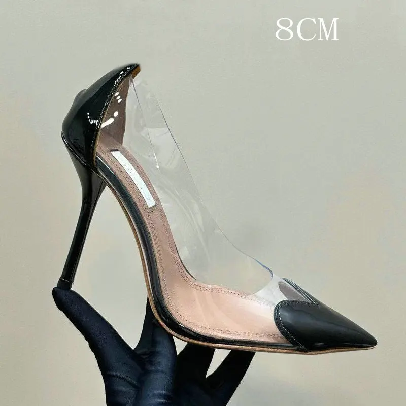 Black 8cm heel