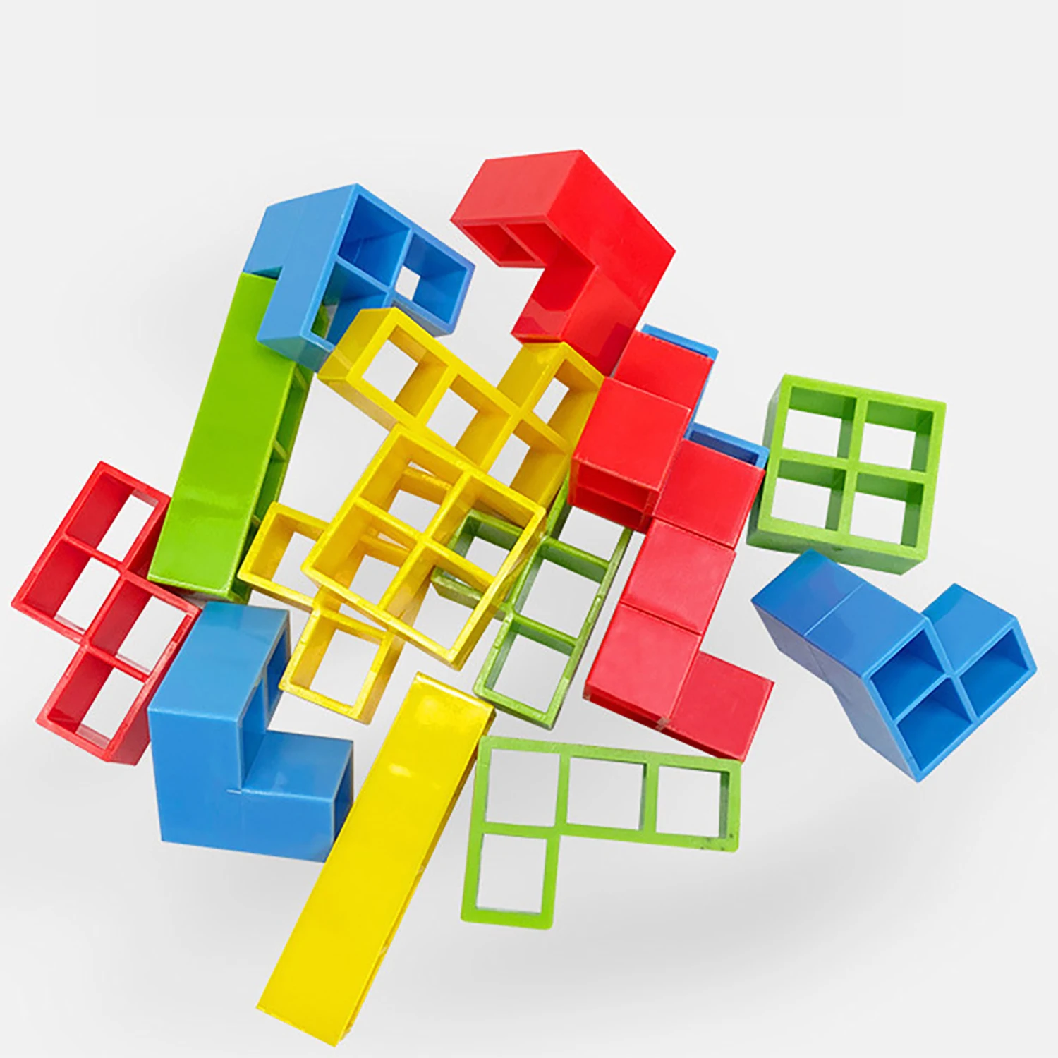 Stacking Blocks Tetra Tower Balance Game Stacking Building Blocks Puzzle Board Assembly Bricks Educational Toys for Childs