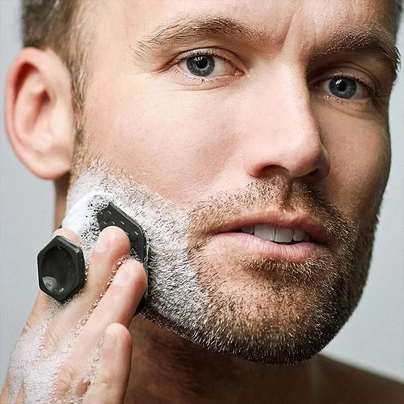 Alwafore Gesichtsreinigungsbürste Scrubber Silikon Miniatur Gesicht Tiefenreinigung Rasur Massage Gesichtspeeling Pinsel Gesichtsreiniger für Männer – Detail 1