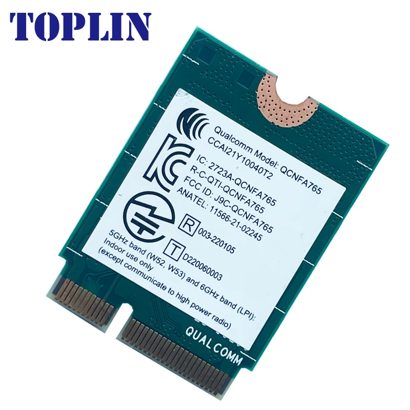 QCNFA765 M2 키 E 와이파이 6 BT 5.3, M.2 NGFF 모듈, 와이파이 네트워크 카드, NFA765A, 802.11ac/ax, 2.4G, 5G, 6G, 2400mbps