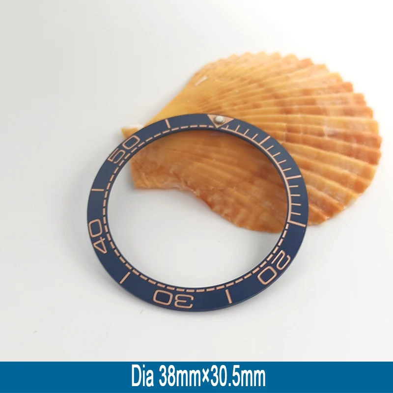 38 mm x 30,5 mm schräger Keramik-Lünetteneinsatz, passend für 40 mm Uhrengehäuse NH35 NH36 Gehäuse SKX007 SUB Seamaster 300 Series Uhreneinsatzring – Detail 6