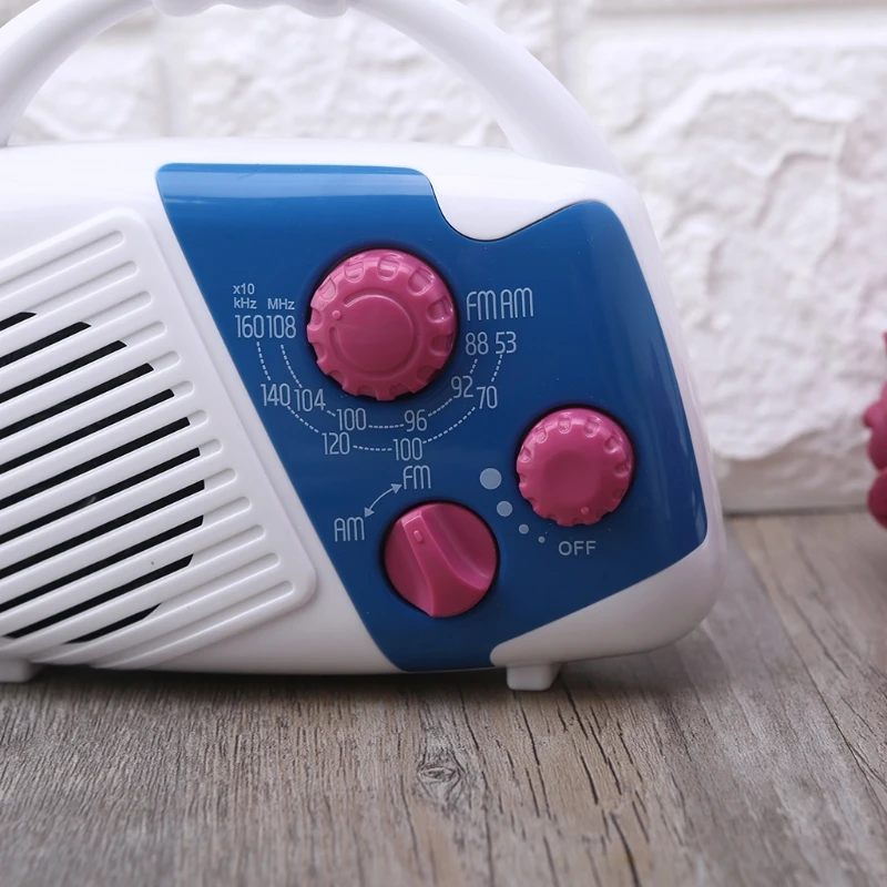 

Waterproof Adjustable Volume Speaker Shower Radio Button FM Top with Handle