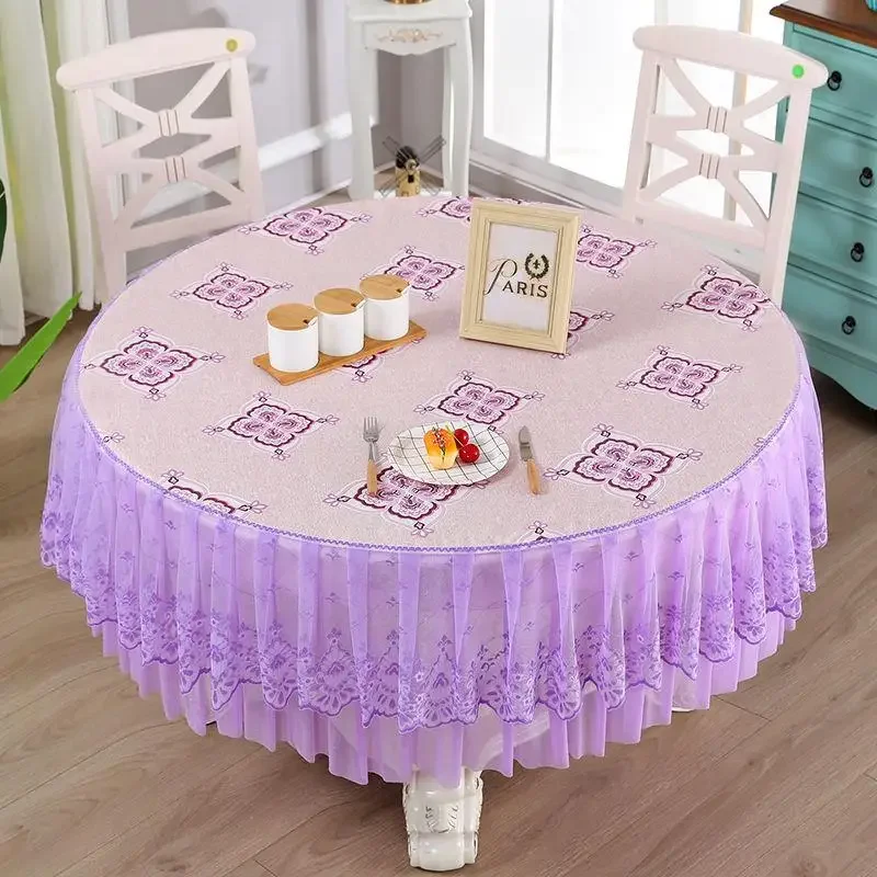 

Waterproof Round Tablecloths Dining Tea Table Cloth Hotel Household Multi-function Dust Cover Wedding Party Table Decoration