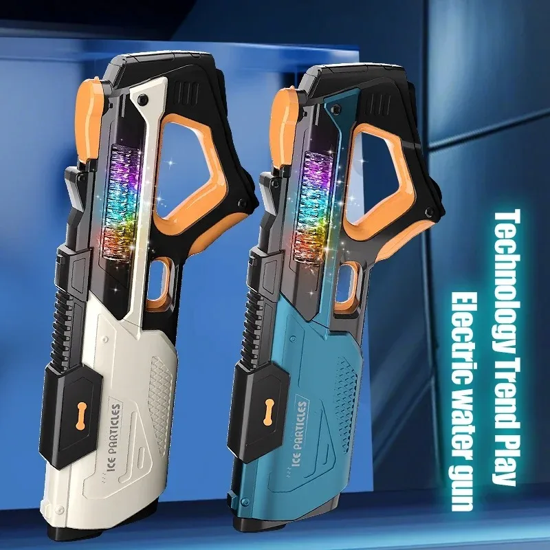 Full Electric Automatic Water Storage Gun water guns water toy launcher Toys Portable Children Summer Beach Outdoor Fight Fantasy Toys for Boys Kids Game