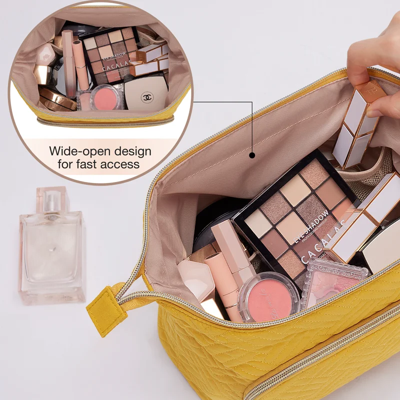 BAGSMART Women Travel Cosmetic Bag Large Wide-open Pouch Purse