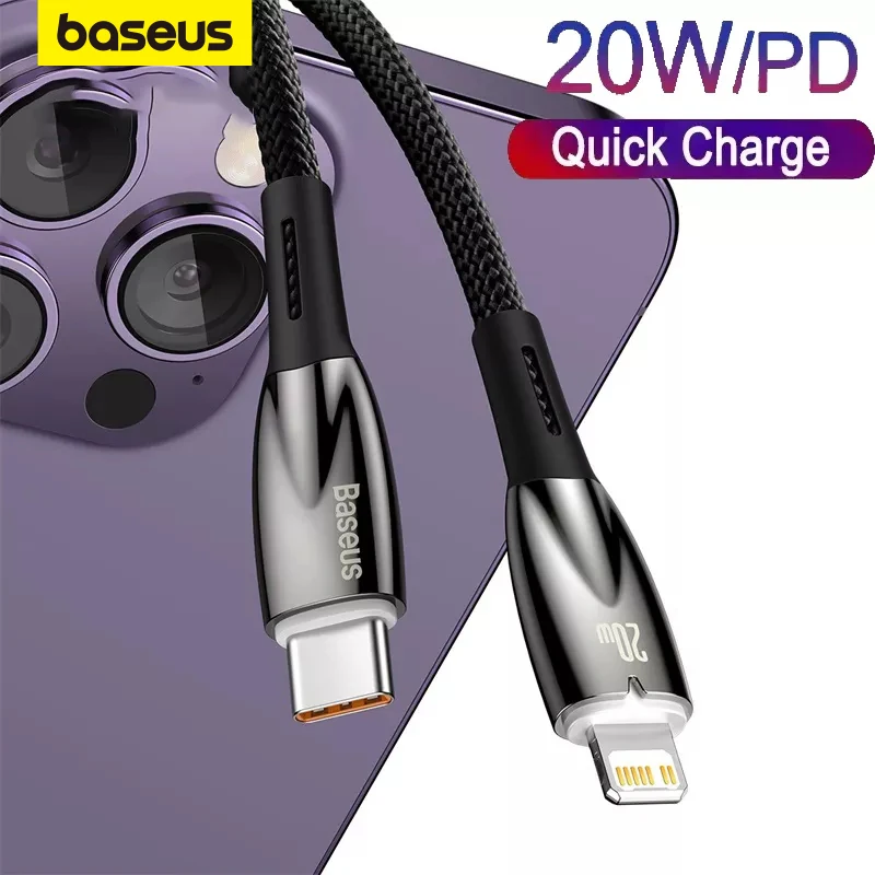 Baseus 아이폰용 USB C 케이블, 20W, 아이폰 14, 13, 12 프로 맥스용, PD 고속 충전 USB C 케이블