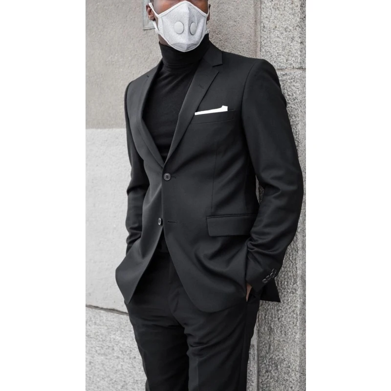 

Simple Design Casual Business Suits For Men Formal Custom Made Best Man Tuxedo Beach Slim Fit 2 Pieces Set Blazer Masculino