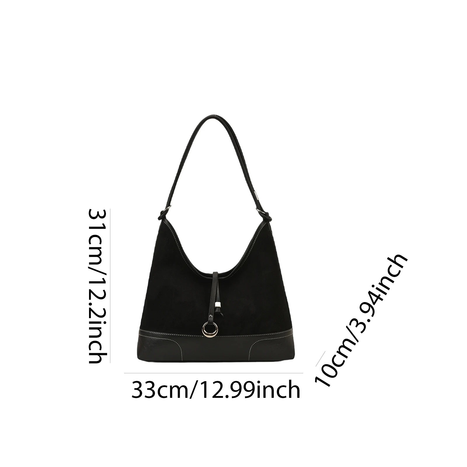 PU Leather Underarm Bag Large Capacity Commute Bag Fashion Handbag for Women Work Shopping Travel Daily