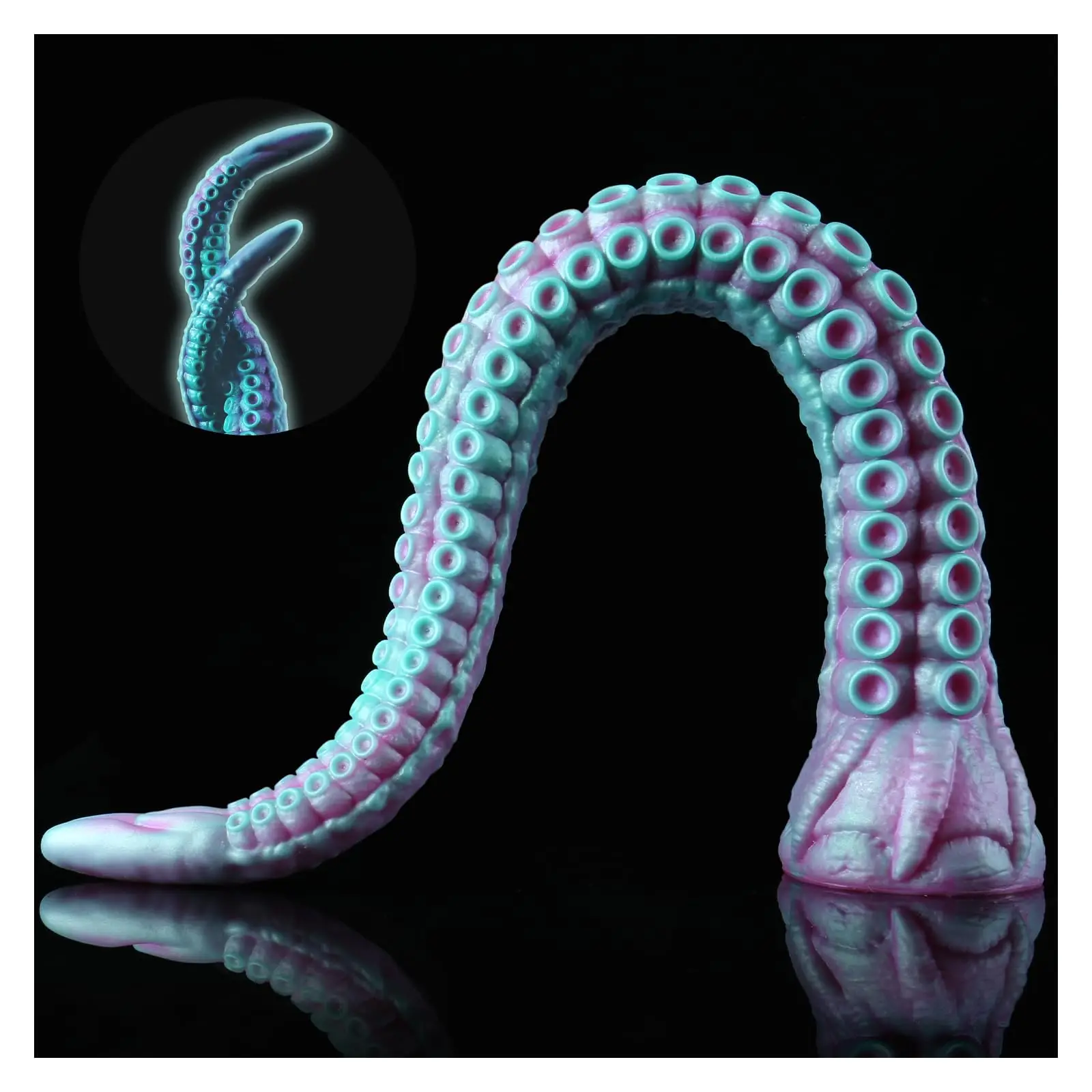 HeartCaptor Silicone Tentacle Dildo Fantasy Texture Anal Plug Prostate Massager Soft Octopus Design - Details 2
