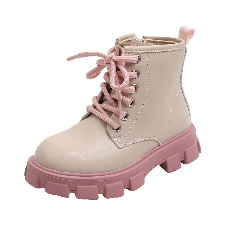 

Autumn Winter Leather Children Shoes Boys Girls Snow Boots Fashion Soft Baby Short Boots Comfortable Anti-slip Kids Boots