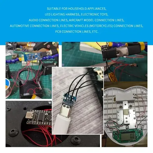 100/120pcs Tin-Plated Electronic Wires Breadboard PCB Jumper Wire 24AWG / 26AWG 6Color Red Blue Green White Yellow Black Diy Kit - Image 6