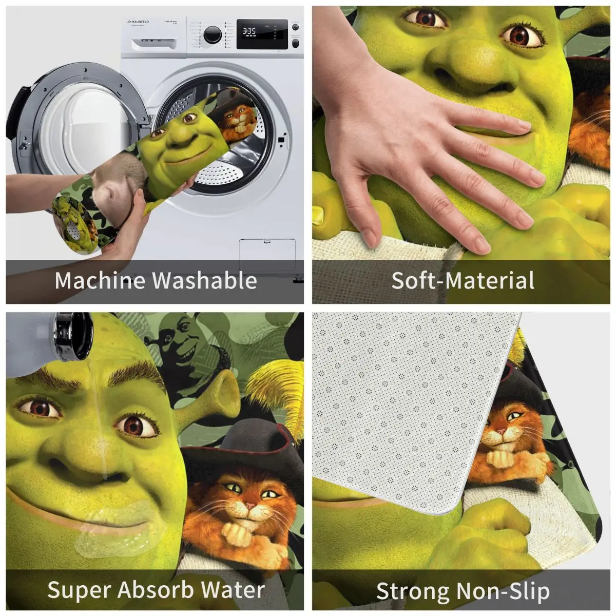 Shrek o terceiro capacho tapete tapete de pé tapete de banho antiderrapante  wc varanda salão durável lavável - AliExpress