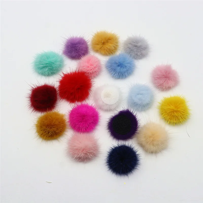 10pcs 2.5-3 Cm Pom-poms Buckle Handmade DIY Clothing Accessories Pendant pom poms craft supplies fluffy ball accessories