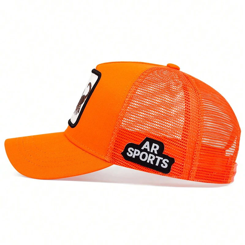 Unisex-Baseball-Netzkappen mit Skorpion-Stickerei, verstellbar, für den Frühling und Sommer, lässiger Sonnenschutzhut – Detail 9