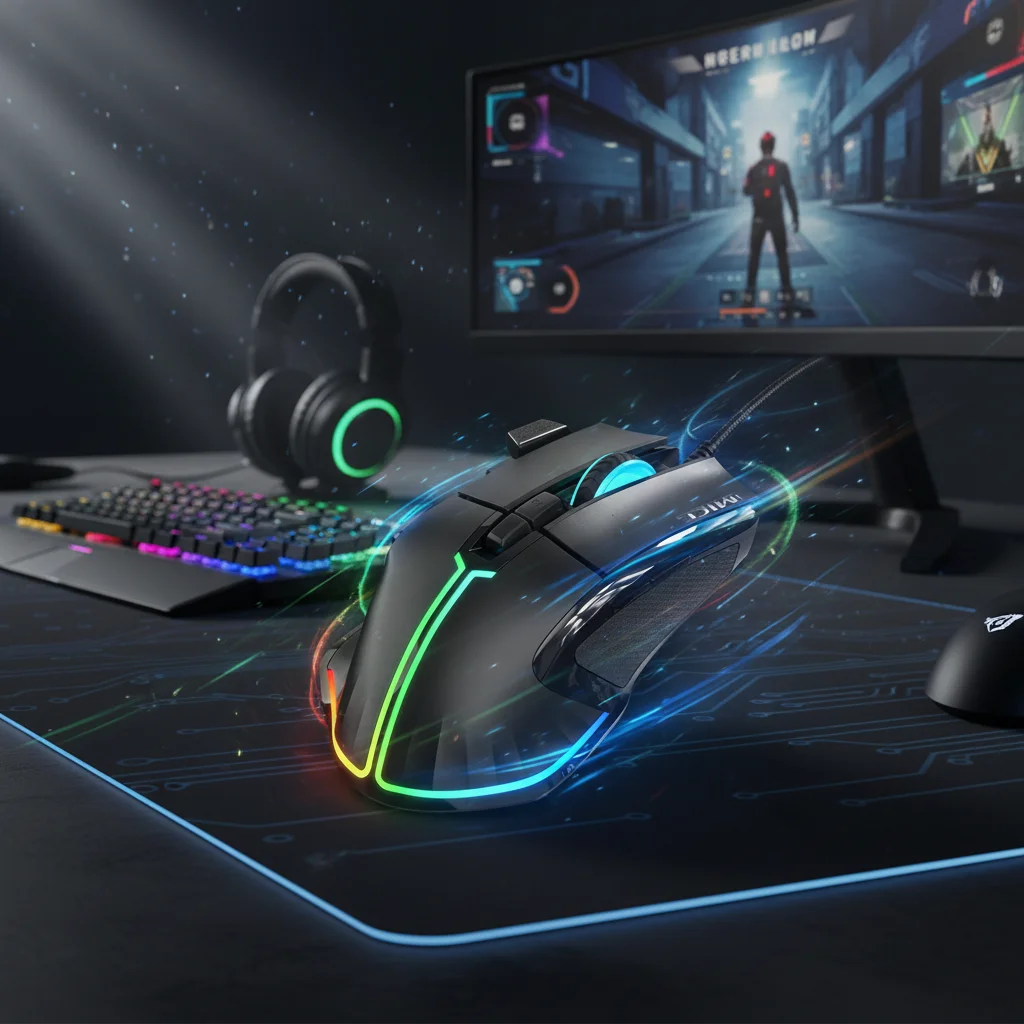 IMICE T50 Wired Gaming Mouse, 12800 DPI RGB Backlit 8 Programmable Buttons Ergonomic Design USB Optical Gamer Computer Mice - 5
