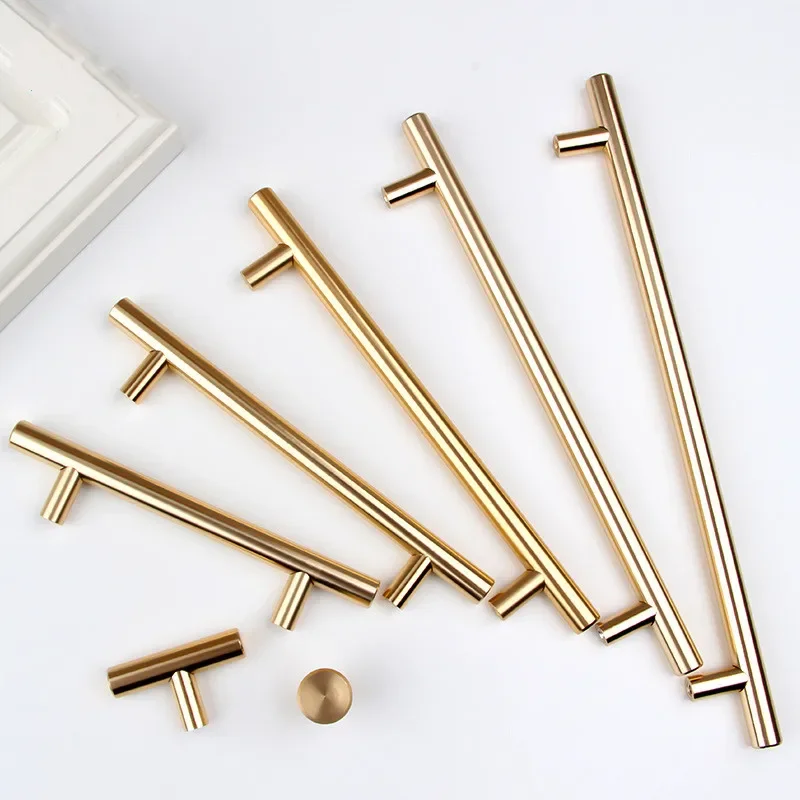 Kitchen Door Cupboard T Bar Pull Straight Handle Knobs Cabinet Pull Diameter 10mm Stainless Steel Handles Furniture Hardware door handles cabinet handles