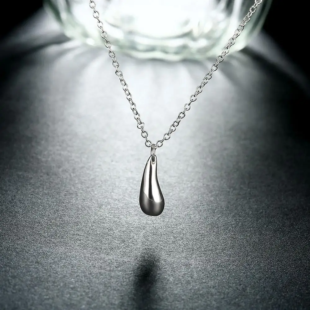 925 sterling Silver water drop pendant necklace earring Jewelry set for women fashion Party wedding accessories jewelry gifts jewelry set silver jewelry silver jewelry set