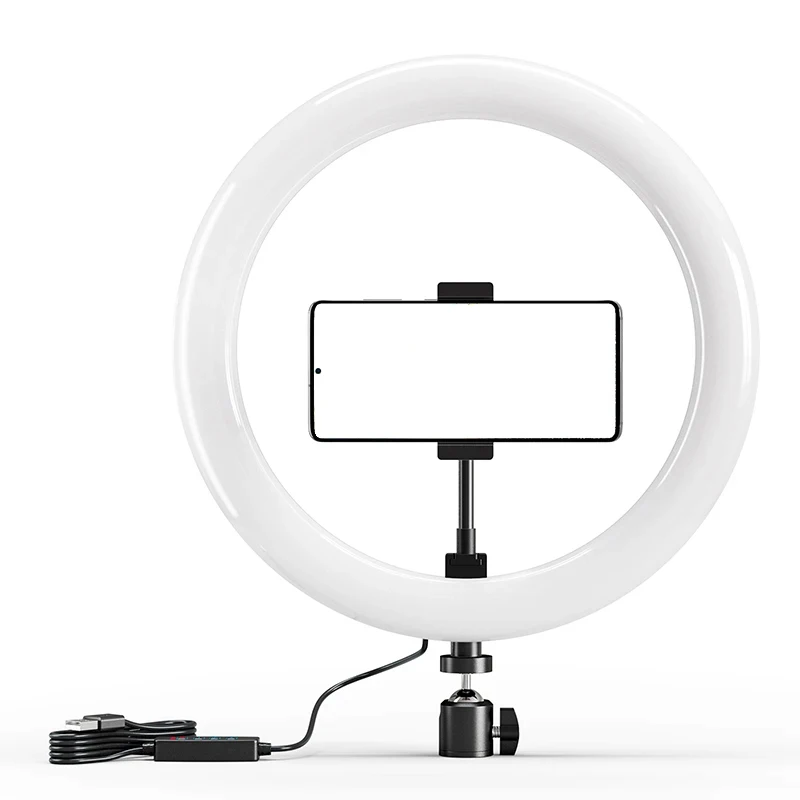 10 inch LED Selfie Ring Light Circle Fill Light Dimmable Round