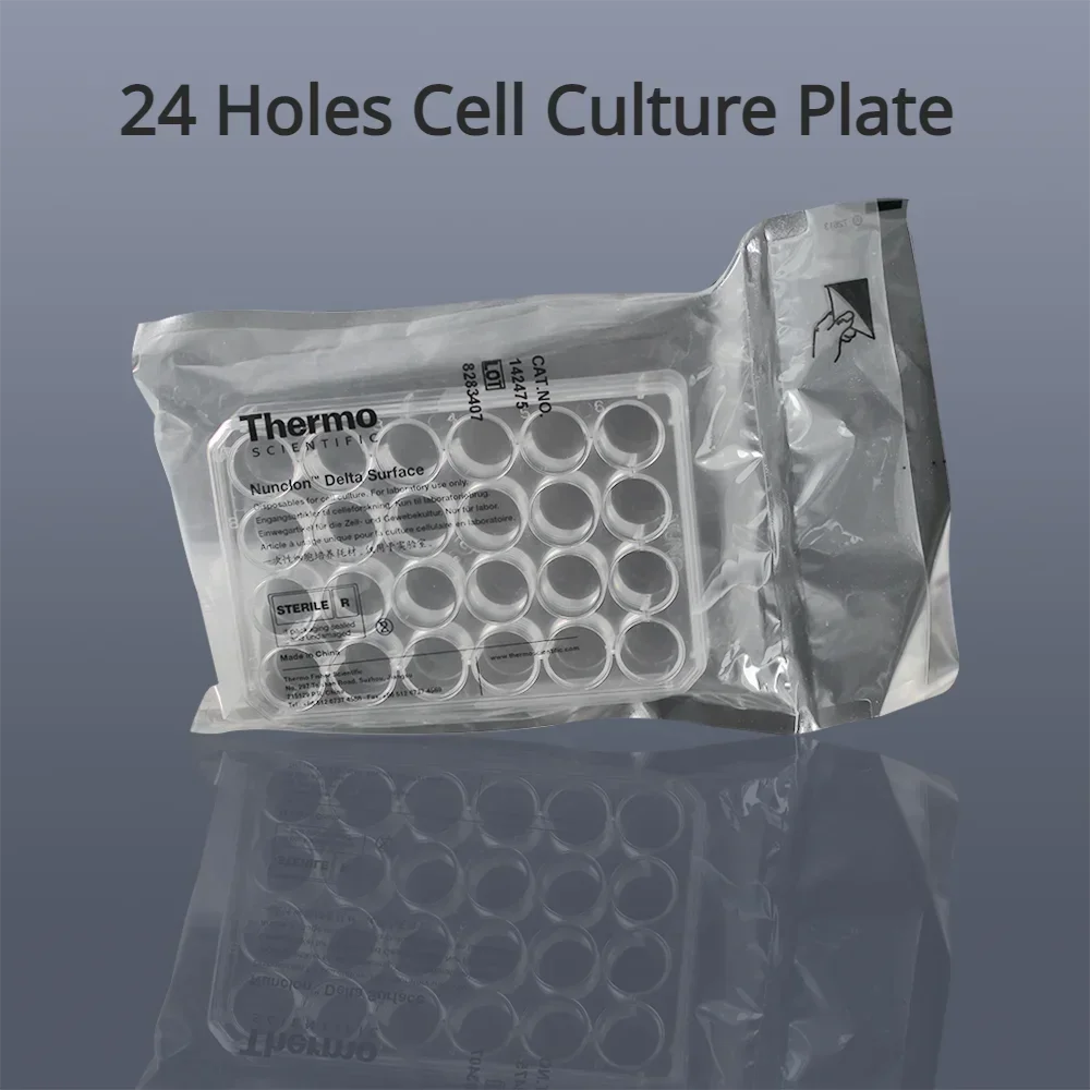 Thermo NUNC Cell Culture Plate 6/12/24 Holes Disposable Cell Culture Plates Flat Bottom Sterile Bacterial Treated Plate
