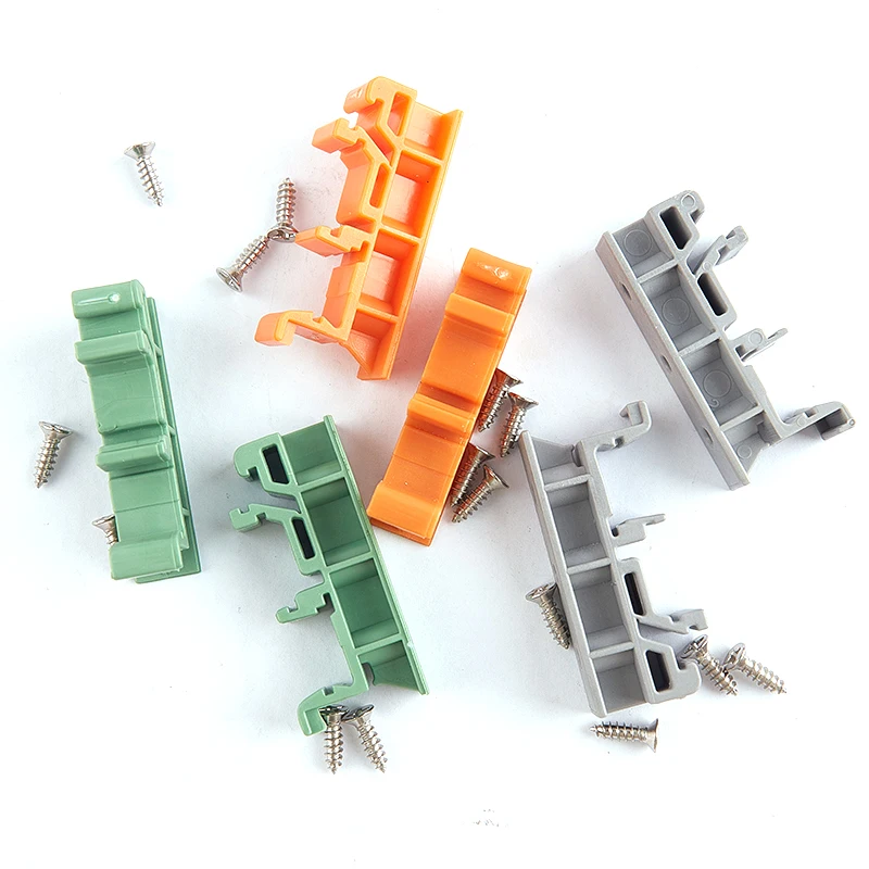 1 Set PCB 25mm DIN Rail Mounting Adapter Circuit Board Bracket Holder Carrier Clips DIN35 C45 43.5X10X19mm din rail din rail bracket