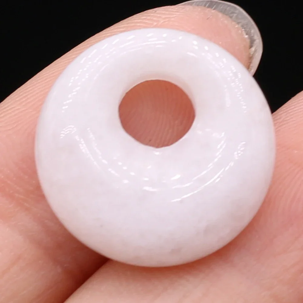 Natural Stone Beads Semi-precious Stones Round Big Hole Beads for Jewelry Making DIY Necklace Bracelet Earrings Accessories18mm