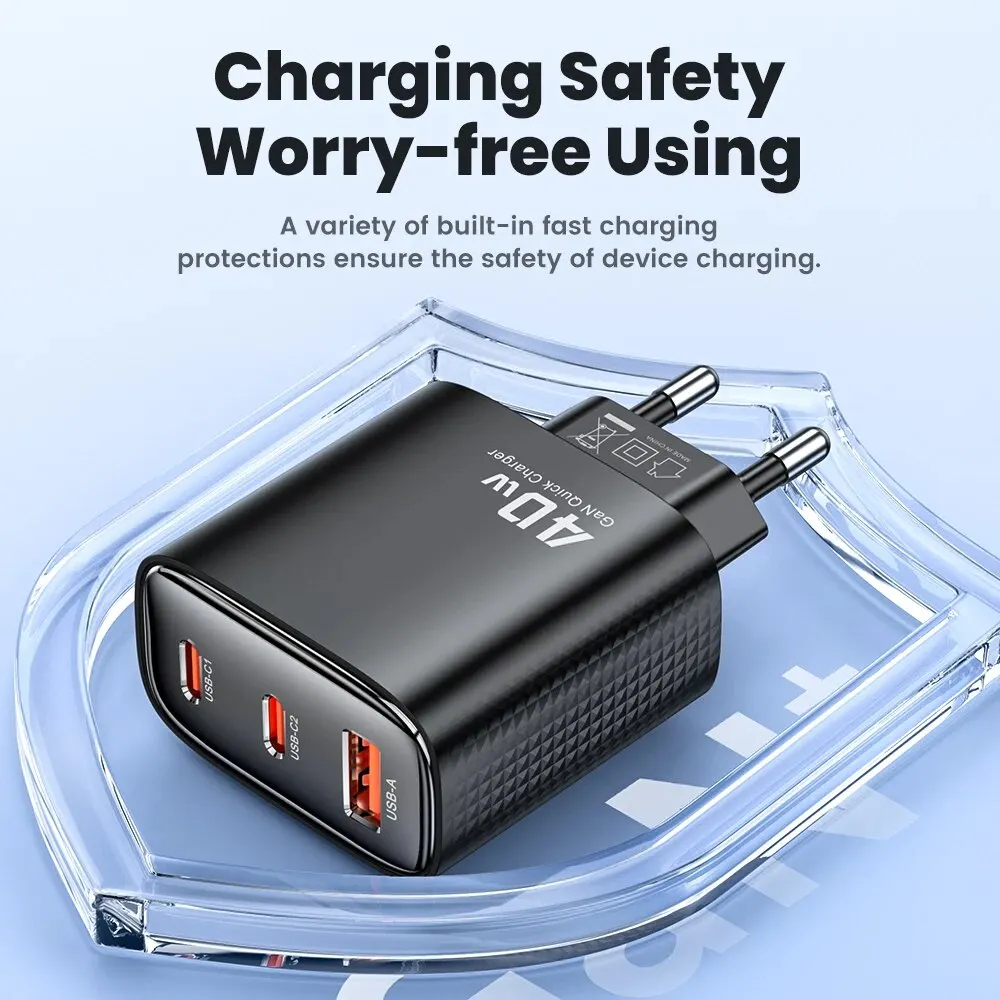 Toocki 40W GaN Dual USB-C Quick Charge 4.0 Fast Charger