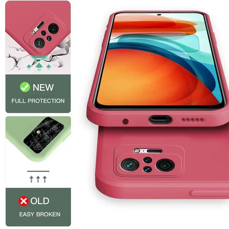 Premium Liquid Silicone Phone Case with Ring Stand - Soft Back Cover