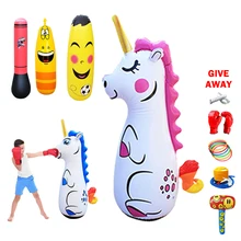 

Boxing Bag Inflatable Punching Bag Fitness Sandbag Taekwondo Tumbler Martial Arts Boxing Equipment Kids Boxing Accessories
